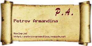 Petrov Armandina névjegykártya